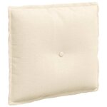 vidaXL Coussin de Dos Crème 50 x 45 cm Tissu en velours côtelé