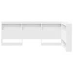vidaXL Tête de lit de rangement Blanc 90 cm Bois d'ingénierie