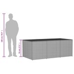 vidaXL Boîte de rangement de jardin mélange beige 984L résine tressée