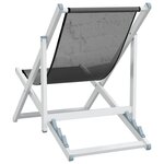 vidaXL Chaises de plage pliantes lot de 2 gris aluminium et textilène