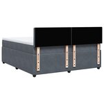 vidaXL Sommier à lattes de lit et matelas Gris foncé 180x200cm Velours
