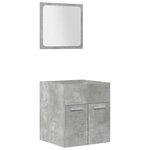 vidaXL Ensemble de meubles de salle de bain 4 Pièces gris béton