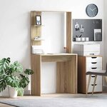 vidaXL Bureau Chêne sonoma 78.5 x 37 x 154.5 cm Bois d'ingénierie