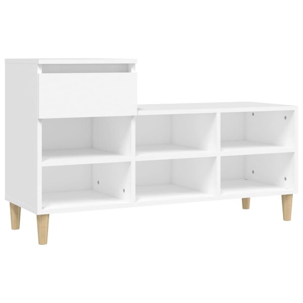 vidaXL Armoire à chaussures Blanc 102x36x60 cm Bois d'ingénierie