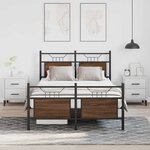 vidaXL Cadre de lit sans matelas chêne marron 120x190 cm