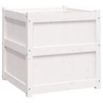 vidaXL Jardinières 2 Pièces blanc bois de pin massif