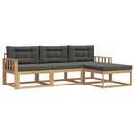 vidaXL Ensemble de canapés d'extérieur 4 Pièces Blanc et anthracite