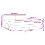 Lit Box Spring vidaXL avec Matelas Bleu Foncé 200x200 cm Velours