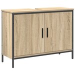 vidaXL Ensemble de meubles de salle de bain en 3 pièces Chêne Sonoma Bois d'ingénierie