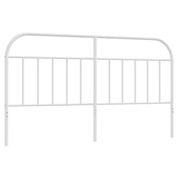 vidaXL Tête de lit métal blanc 160 cm