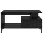 vidaXL Table basse Chêne noir 90 x 49 x 45 cm Bois d'ingénierie