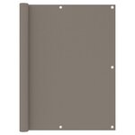 vidaXL Écran de balcon Taupe 120x500 cm Tissu Oxford