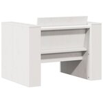 vidaXL Salon de jardin 2 Pièces blanc bois de pin massif