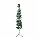 vidaXL Demi sapin de Noël artificiel mince avec support Vert 150 cm
