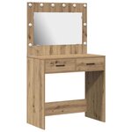 vidaXL Coiffeuse chêne artisanal 78.5 x 41 x 135 cm Bois d'ingénierie