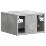 vidaXL Cabinet de chevet mural 2 Pièces Gris béton 34 5 x 33 x 20 cm