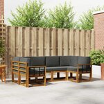 vidaXL Ensemble de canapés d'extérieur 6 pc Naturel et Anthracite