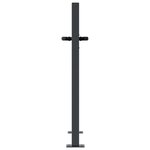 vidaXL Portail de jardin anthracite 105x105cm acier conception d'herbe