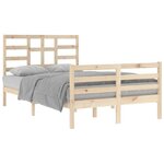 vidaXL Cadre de lit sans matelas bois massif 120x200 cm