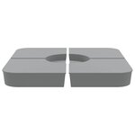 vidaXL Ensemble de base de parasol pour parasols à pied croisé 4Pièces PP