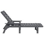 vidaXL Chaise Longue Gris Clair 53x162x98.5 cm HDPE