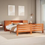 vidaXL Cadre de lit sans matelas cire marron 180x200cm bois pin massif