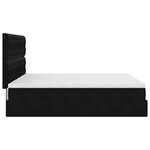 VidaXL Cadre de lit ottoman avec matelas noir 160x200 cm velours