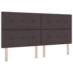 vidaXL Lit à Ressorts avec Matelas & Banquette Marron Foncé 200x200 cm Tissu