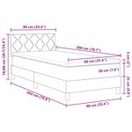 vidaXL Lit à ressorts avec coussin Crème 90 x 200 cm tissu