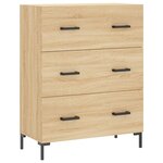 vidaXL Buffet chêne sonoma 69 5x34x90 cm bois d'ingénierie