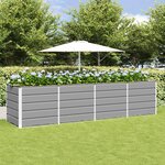vidaXL Jardinière Gris clair 240 x 80 x 75 cm Acier
