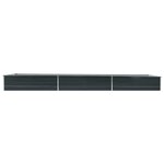 vidaXL Lit surélevé de jardin Acier galvanisé 480x80x45 cm Anthracite