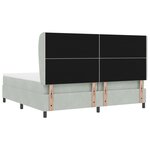 vidaXL Lit à ressorts avec matelas gris clair 200 x 200 cm en velours