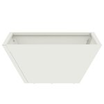 vidaXL Bol de jardin   pot blanc 35x35x15 cm en acier.