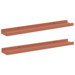 vidaXL Étagère Murale 2 Pièces Rouge 60 x 9 x 3 cm Bois d'ingénierie