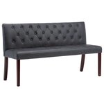 vidaXL Banc 148 5 cm Gris Similicuir daim