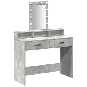vidaXL Table de Toilette Gris 100 x 41 x 140 cm Bois d'ingénierie