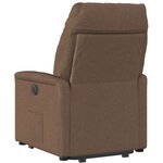 vidaXL Fauteuil inclinable électrique marron tissu