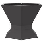 Foyer Hexagonal vidaXL Noir 50x50x40 cm Acier