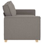vidaXL Canapé 2 places Taupe 140 cm Tissu