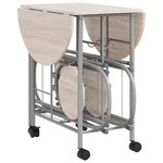 vidaXL Ensemble de salle à manger pliable 5 pièces MDF