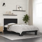 vidaXL Cadre de lit sans matelas noir 75x190 cm