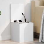 vidaXL Boîte de rangement blanc 30x35x35 cm bois d'ingénierie