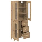 vidaXL Haut Armoire avec tiroir Chêne artisanal 69 5 x 34 x 180 cm