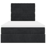 vidaXL Cadre de lit ottoman avec matelas noir 120x200 cm velours