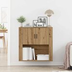 vidaXL Meuble mural chêne artisanal 80 x 33 x 80 cm Bois d'ingénierie