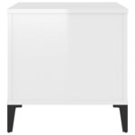 vidaXL Table basse Blanc brillant 60x44 5x45 cm Bois d'ingénierie