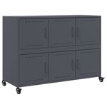 vidaXL Buffet anthracite 100 5x39x72 cm acier
