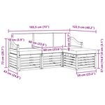 vidaXL Ensemble de canapés d'extérieur 4 pc Naturel et Anthracite