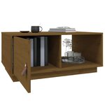 vidaXL Table basse Marron miel 80x50x35 5 cm Bois massif de pin